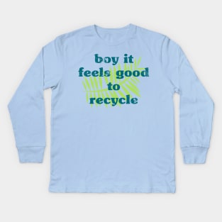 Recycle-it's great Kids Long Sleeve T-Shirt